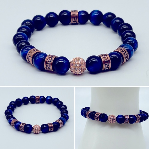 Blue TigerEye bracelet - Picture 2 of 6